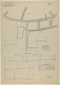 217366 Plattegrond van het Achter Clarenburg te Utrecht, met de daaraan grenzende straten, met aanduiding van de ...